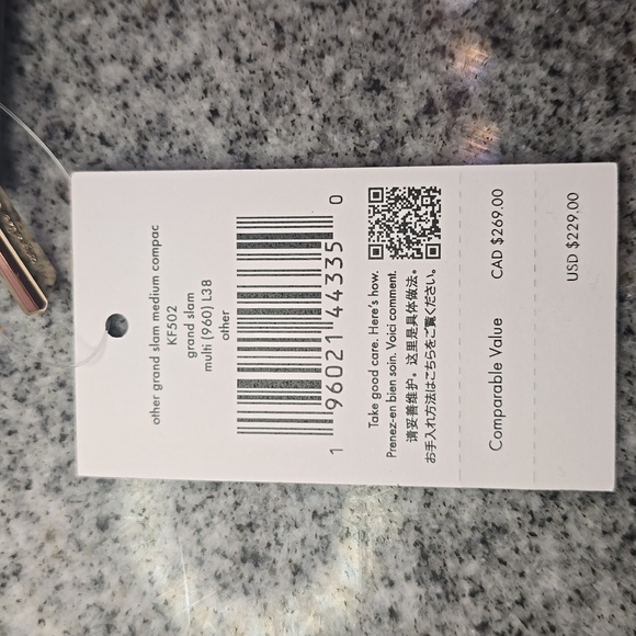 Kate Spade Grand Slam Tennis Medium Bifold Compact Wallet - Picture 6 of 6